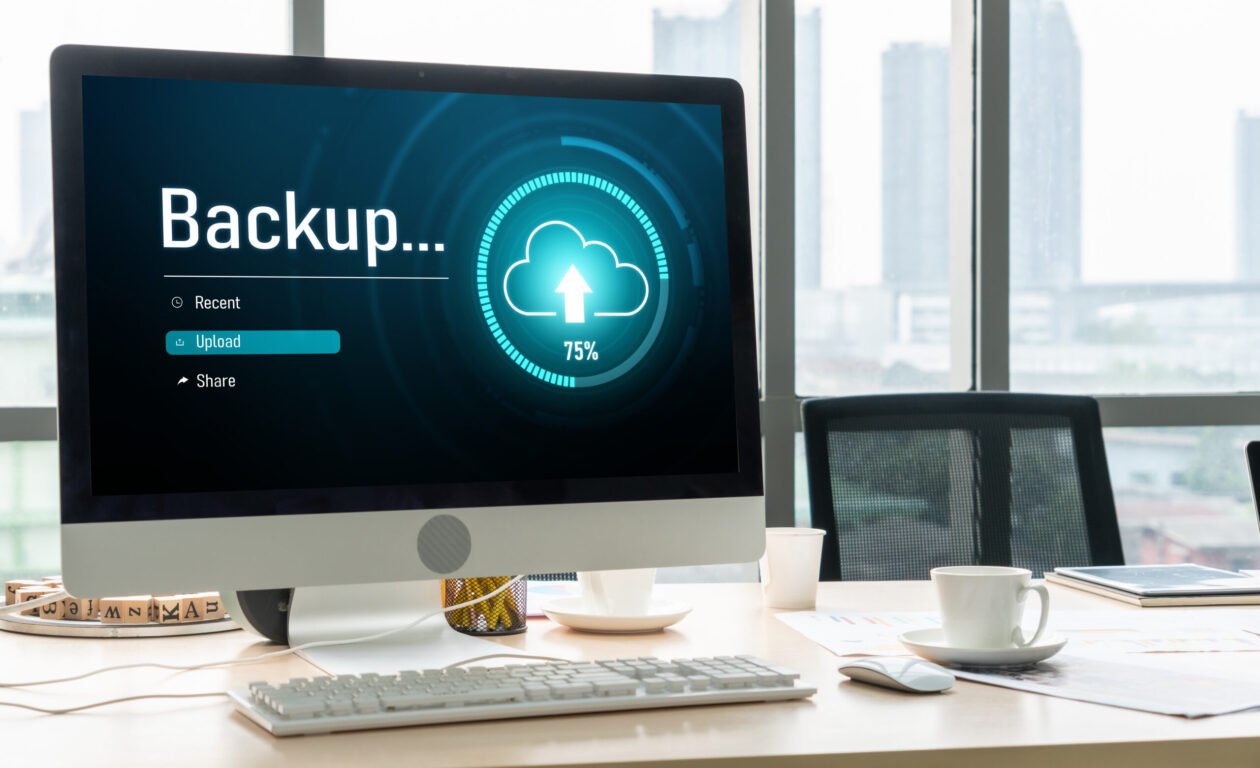 Backup Storage Data Internet Technology Business concept snugly